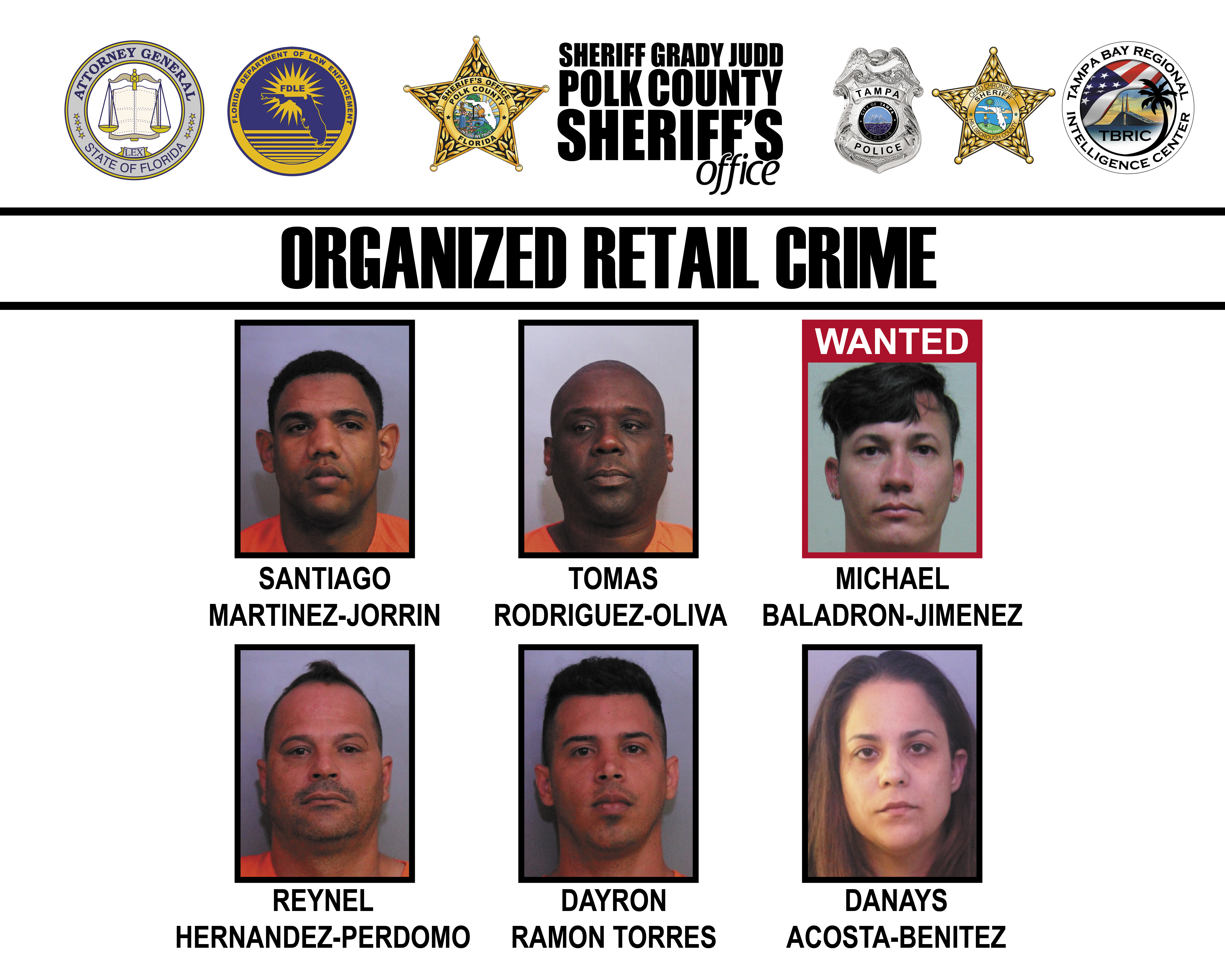 May 2019 Organized Retail Crime suspects